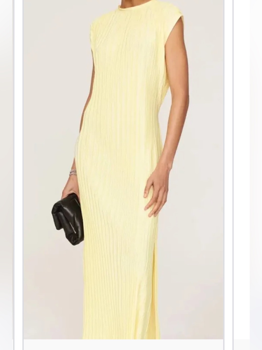 Atlein Plisse Yellow Dress